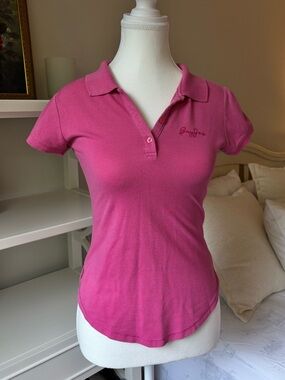 Vintage Pink Short-Sleeve Polo Top